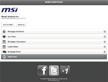Tablet Screenshot of money-solutions.ca